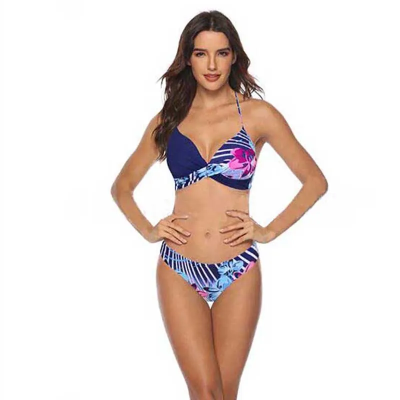 Prairie Chic 2 pc Sexy Bikini Set Brazilian Bathing Suit Green Leaves PatchWork Pattern Plus Size available