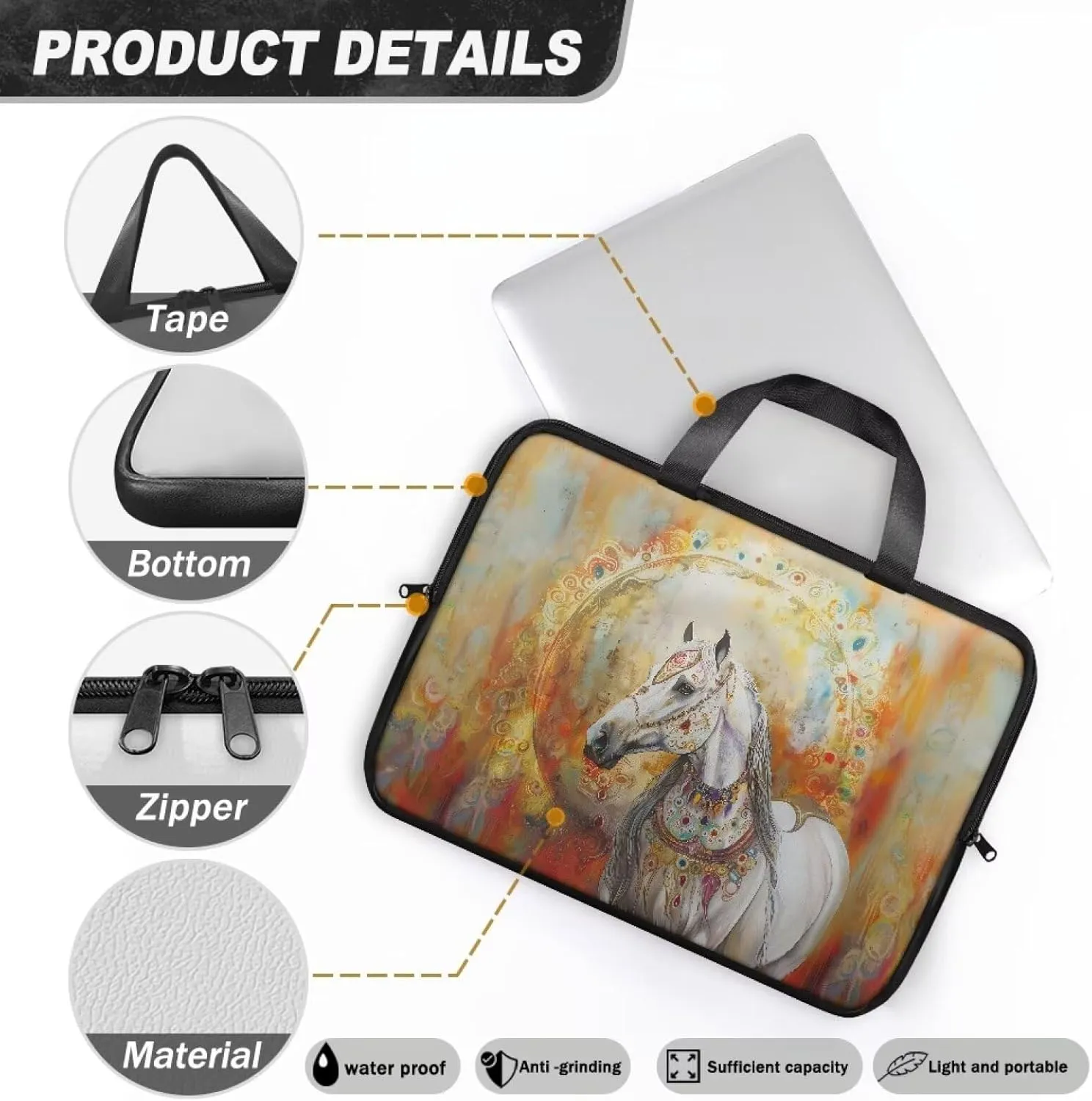 Protective Laptop Sleeve, Laptop Bag For Women, Water-Resistant Computer Bags For Laptops For Women