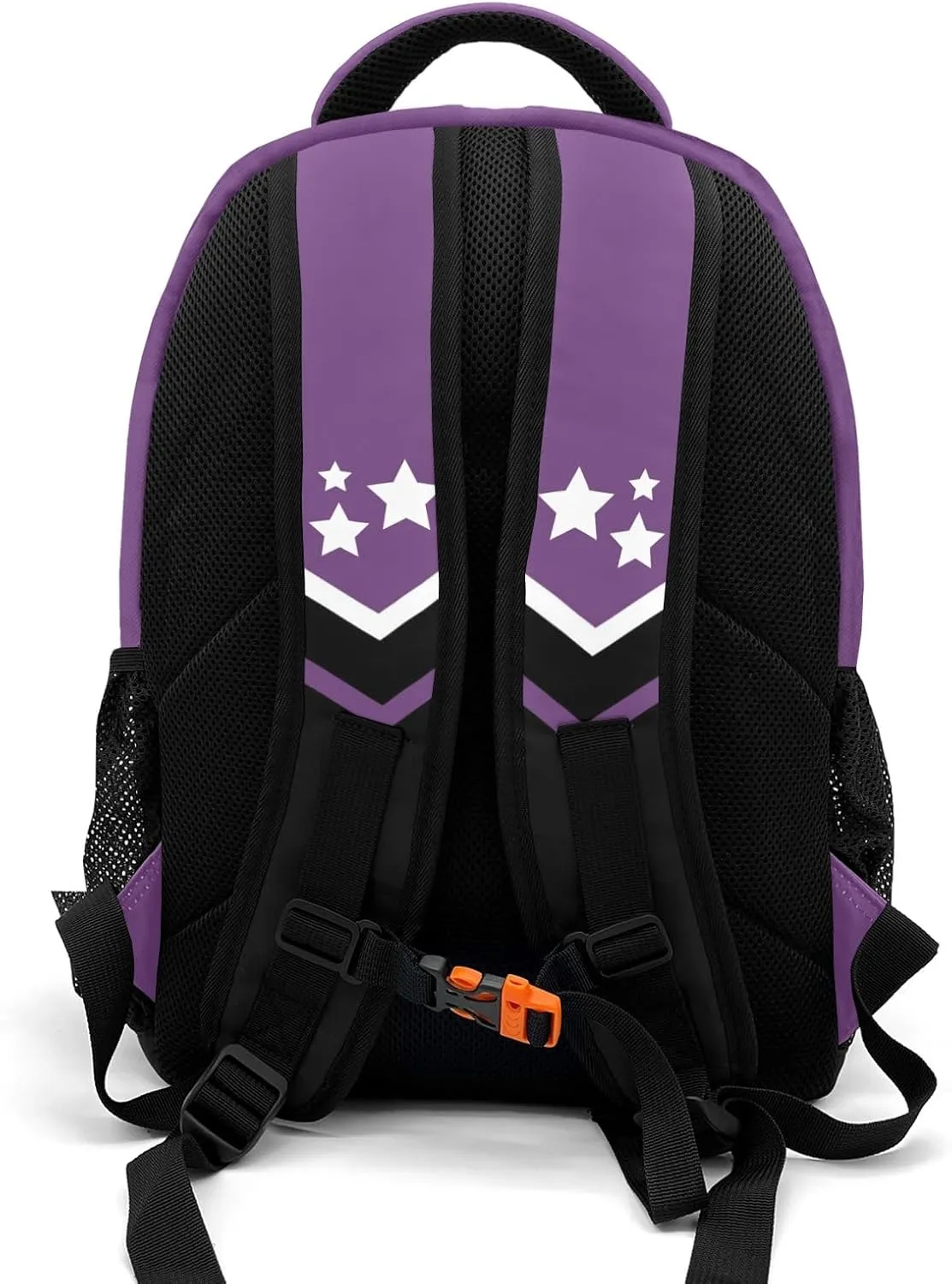 Purple Cheer Cheerleader Personalized School Backpack Durable Laptop Bag for Man Woman