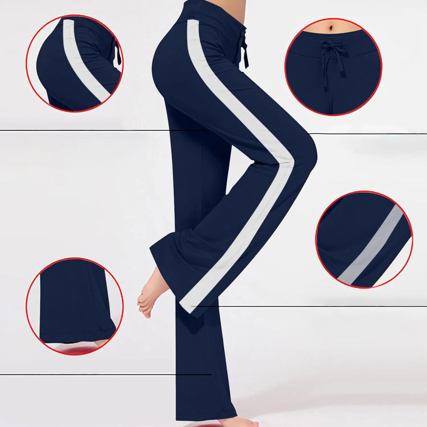 Rayon Pants for Women Fall Summer Loose Fit Track Gym Running High Cut Straight Leg Long Leg Pants Women 2025
