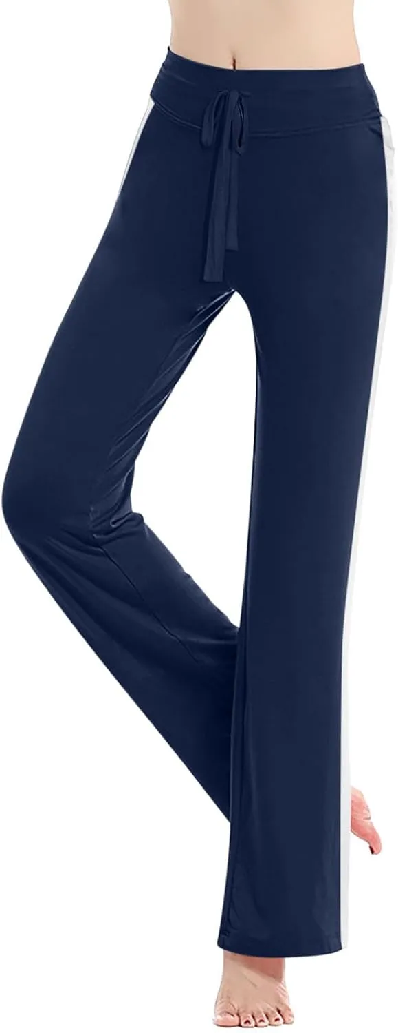 Rayon Pants for Women Fall Summer Loose Fit Track Gym Running High Cut Straight Leg Long Leg Pants Women 2025