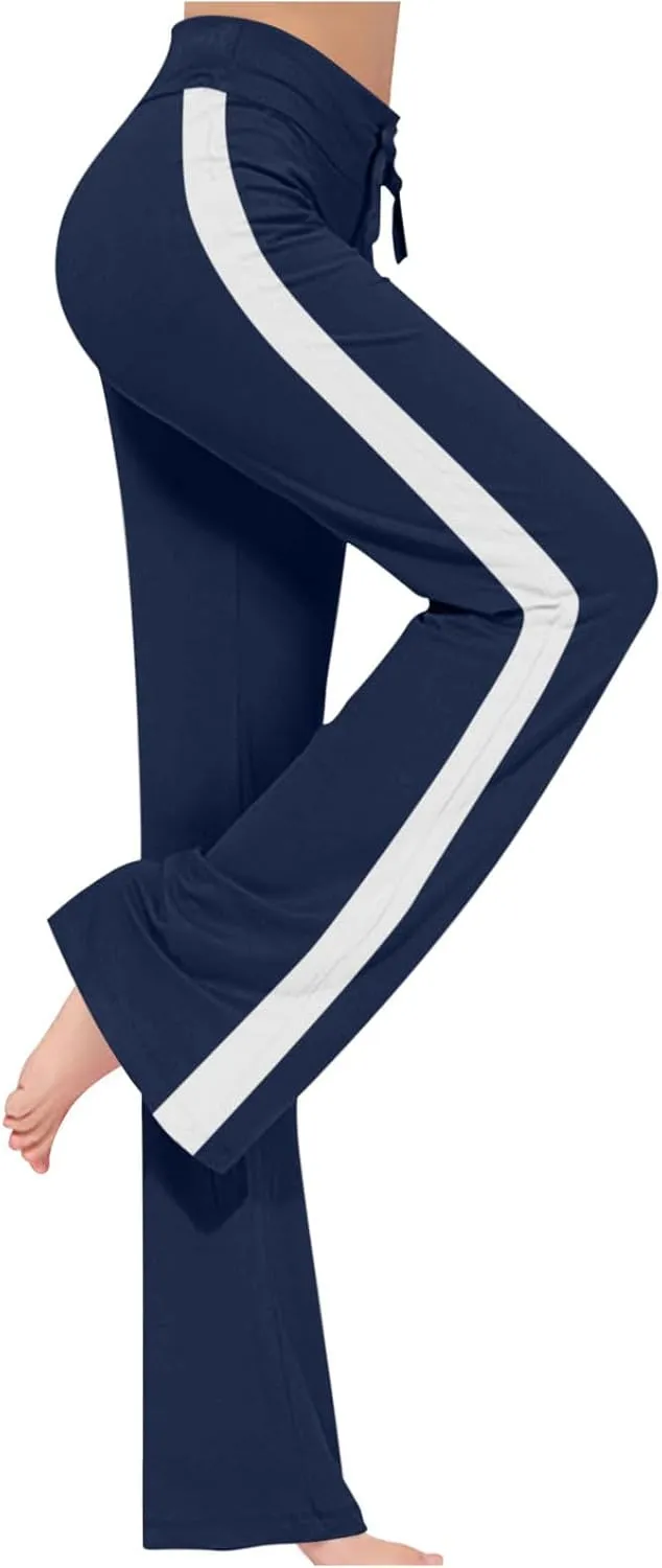 Rayon Pants for Women Fall Summer Loose Fit Track Gym Running High Cut Straight Leg Long Leg Pants Women 2025