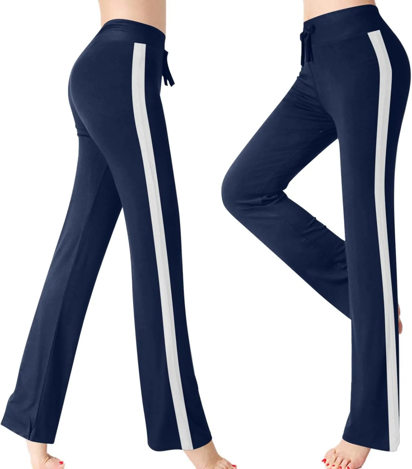 Rayon Pants for Women Fall Summer Loose Fit Track Gym Running High Cut Straight Leg Long Leg Pants Women 2025