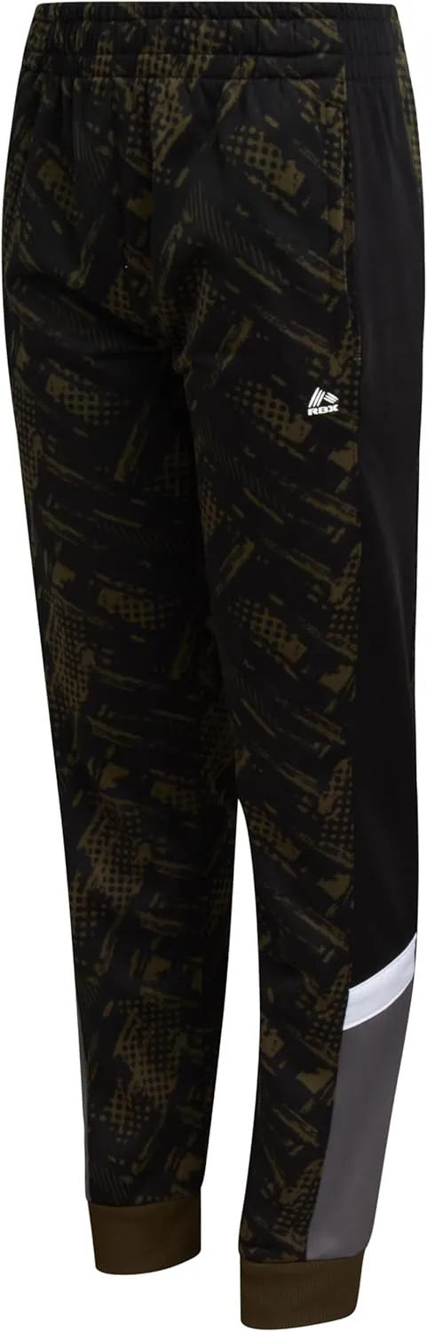 RBX Boys Sweatpants - 2 Pack Stretch Performance Tricot Activewear Boys Joggers Athletic Pants with Side Pockets (Size: 4-20)