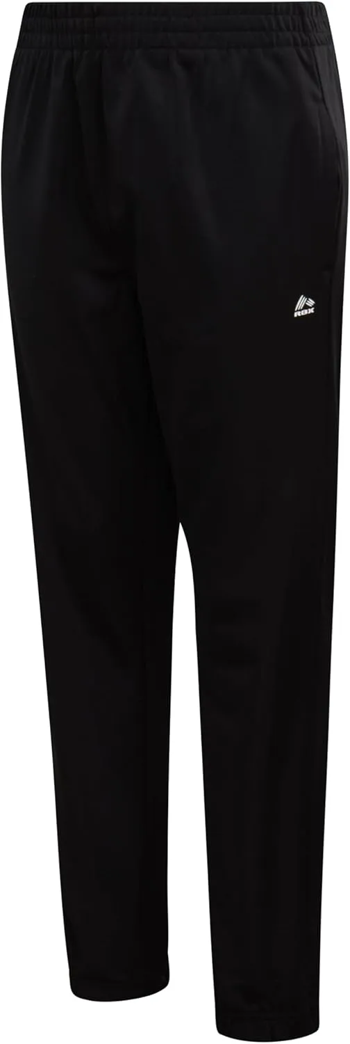 RBX Boys Sweatpants - 2 Pack Stretch Performance Tricot Activewear Boys Joggers Athletic Pants with Side Pockets (Size: 4-20)