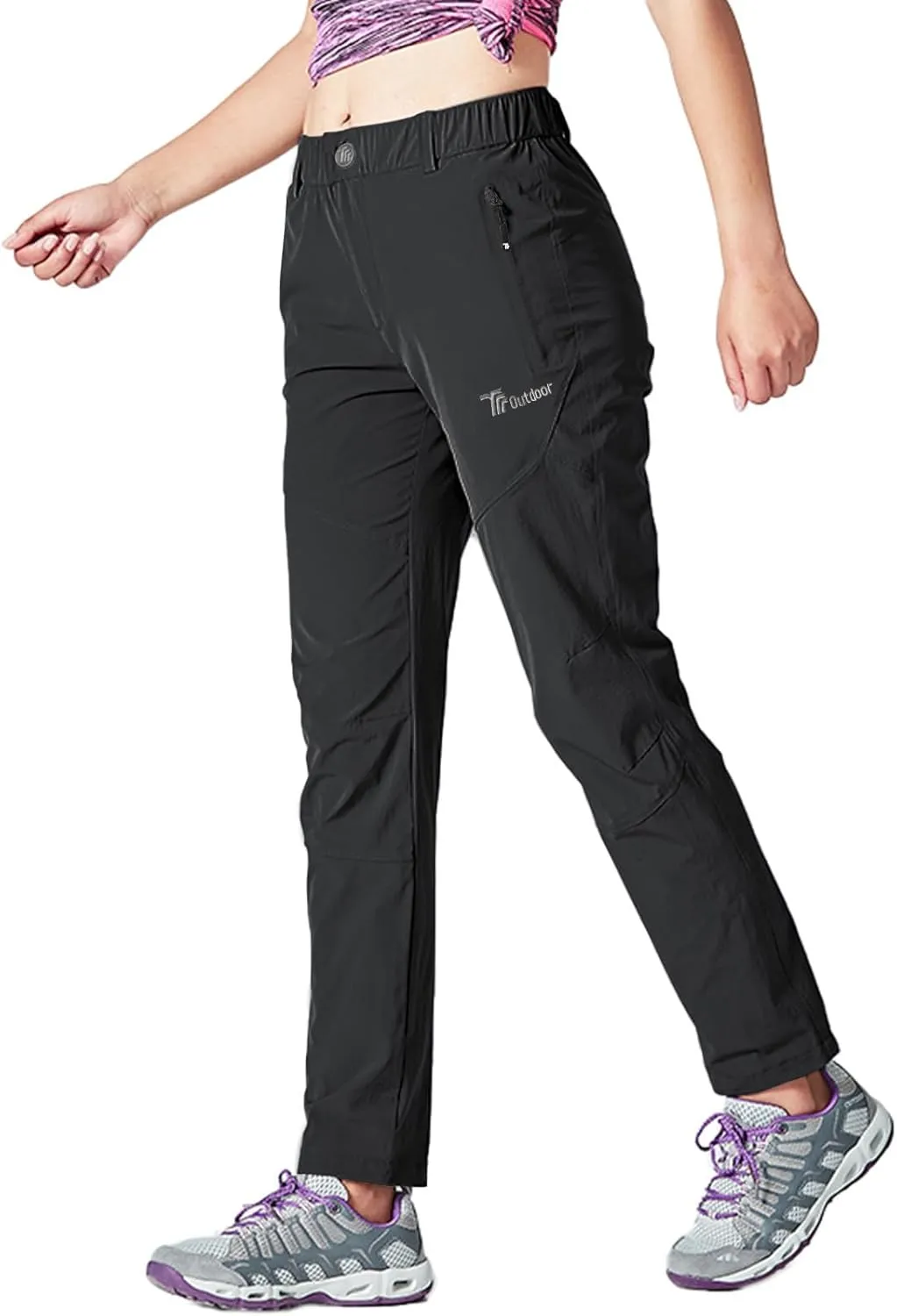 Rdruko Women's Hiking Pants Lightweight Quick Dry Water Resistant Outdoor Travel Fishing Pants with Pockets