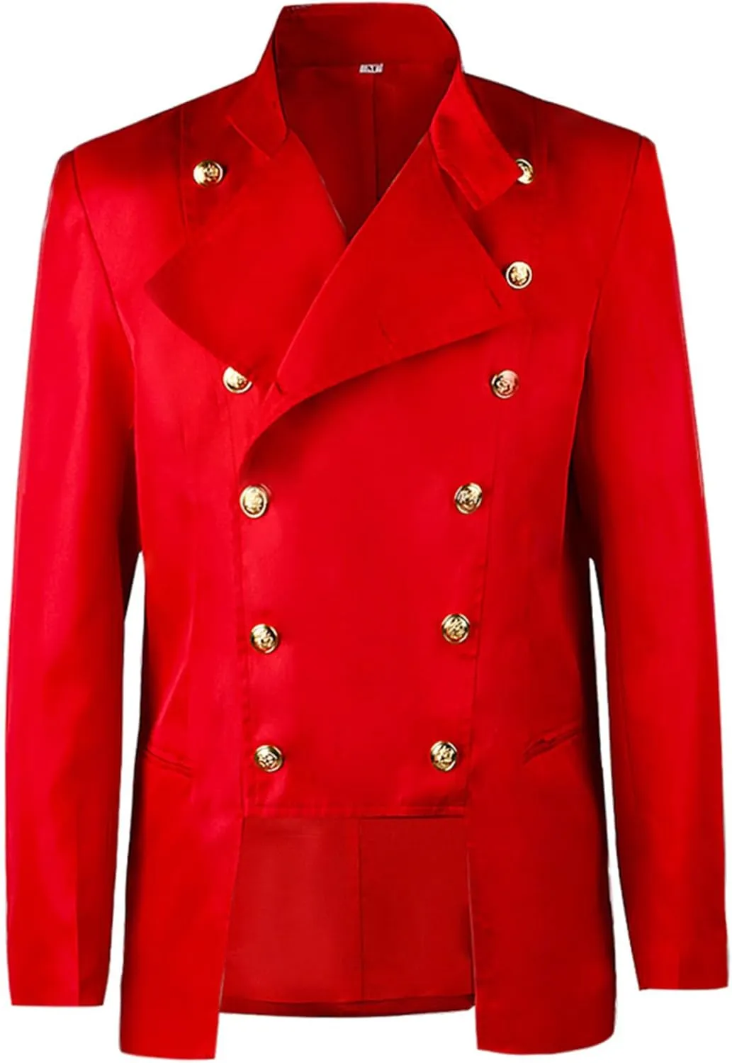 Red Steampunk Vintage Jacket for Men Patchwork Tailcoat Vintage Adult Festival Cosplay Swallow-tailed Coat