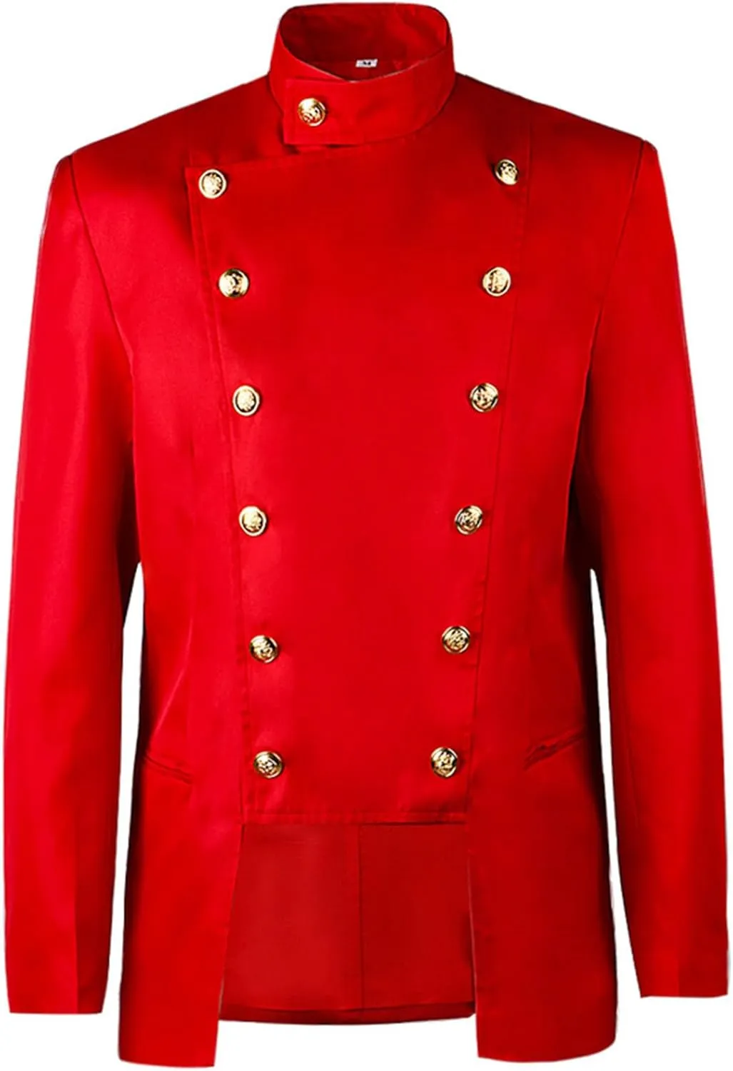 Red Steampunk Vintage Jacket for Men Patchwork Tailcoat Vintage Adult Festival Cosplay Swallow-tailed Coat