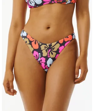 Rip Curl Hibiscus Heat Hi Cut Cheeky Bottom-Multi