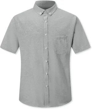 SANGTREE Men & Boy Striped Multicolor Oxford Cotton ShirtComfortable FitShort Sleeve Collared Shirt
