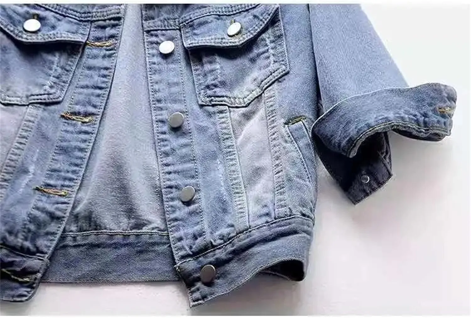 SaoBiiu Women Denim Jacket Autumn Winter Washed Blue Jeans Coat Turn-Down Collar Denim Jackets
