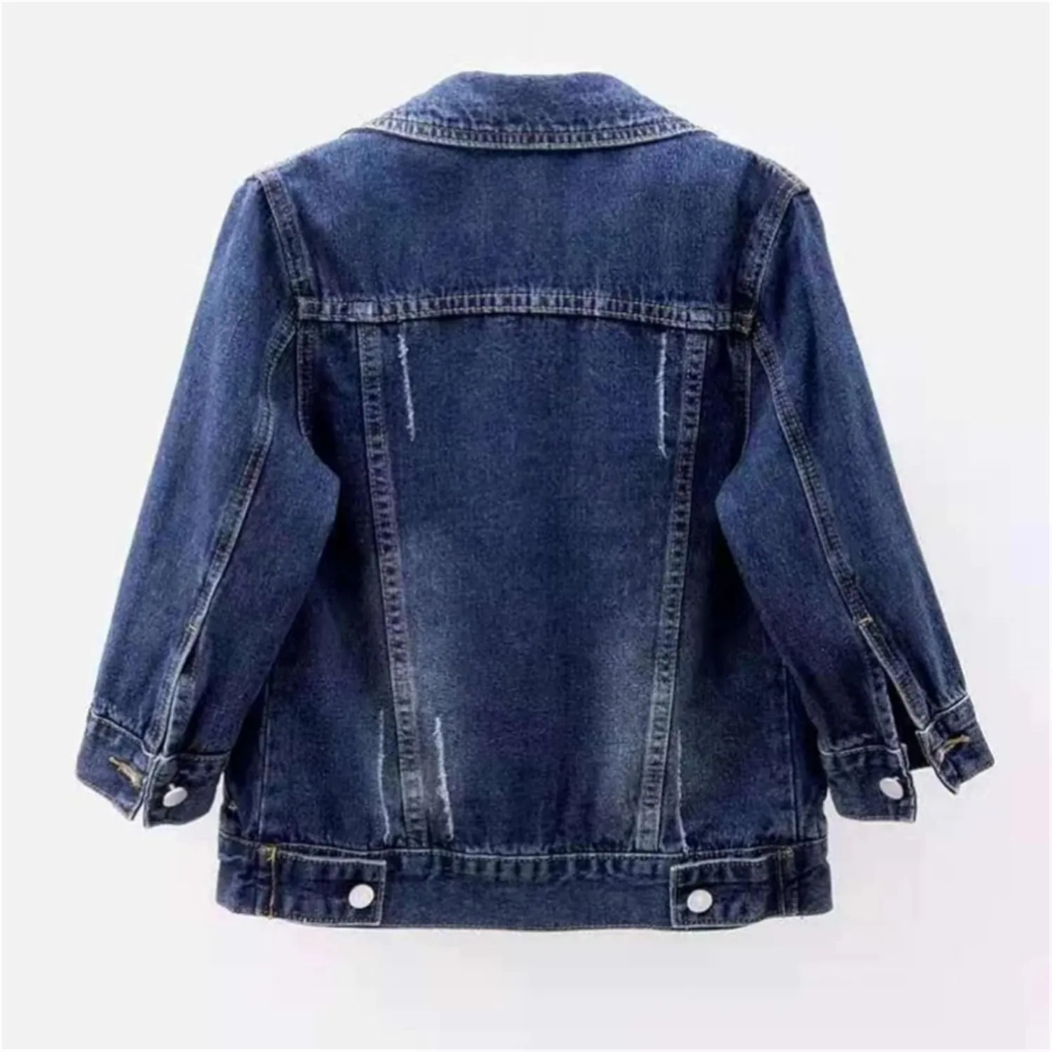 SaoBiiu Women Denim Jacket Autumn Winter Washed Blue Jeans Coat Turn-Down Collar Denim Jackets
