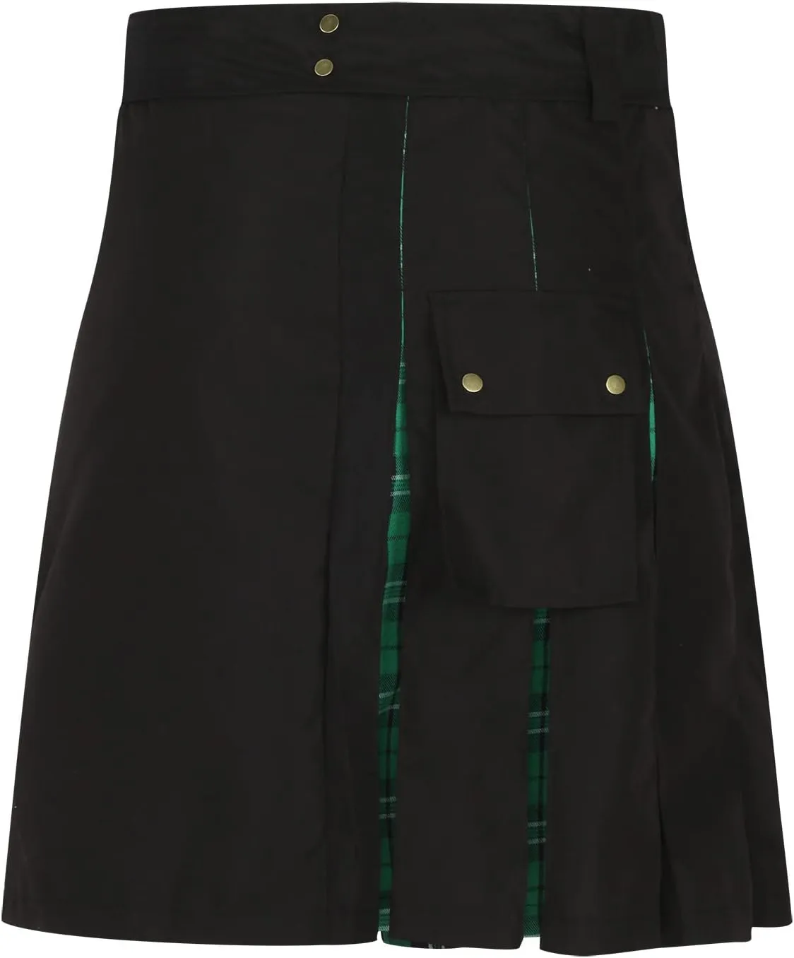 Scottish Mens Kilt Traditional Highland Tartan Utility Kilt Vintage Gothic Plaid Pleated Skirts Cosplay Costumes