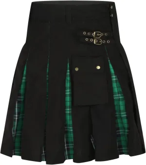 Scottish Mens Kilt Traditional Highland Tartan Utility Kilt Vintage Gothic Plaid Pleated Skirts Cosplay Costumes