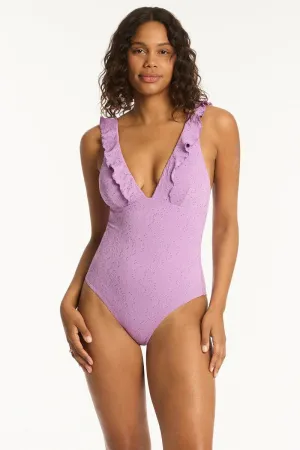 Sea Level - Interlace Frill One-Piece