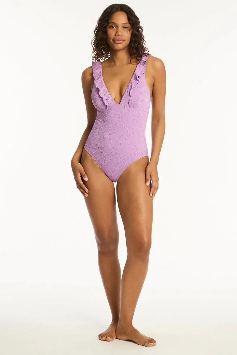Sea Level - Interlace Frill One-Piece