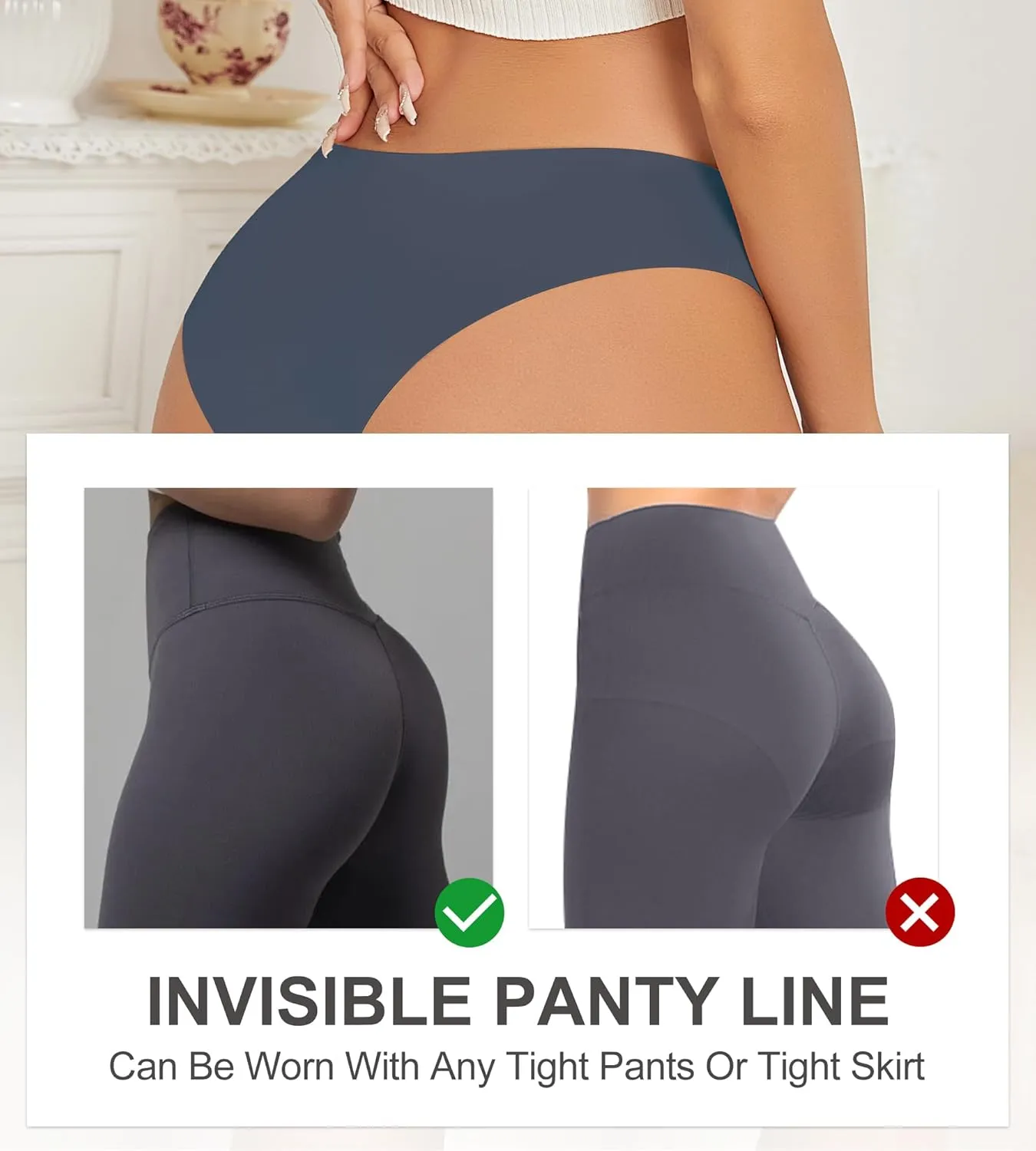 Seamless Bikini Underwear For Women, Cheeky Seamless Underwear, Workout No Show Panties, Underwear Women Pack
