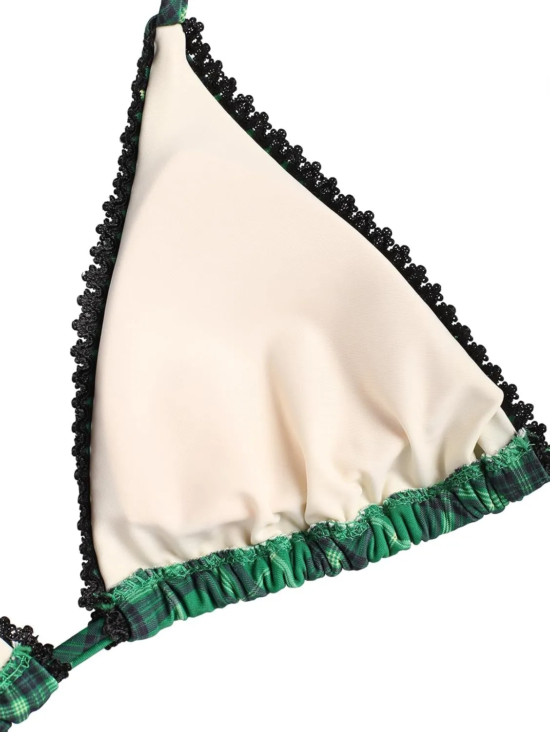 seamoly Womens Bikini Sets Two Piece Swimsuit Fruit Cherry Print Triangle Cheeky Bikini Set