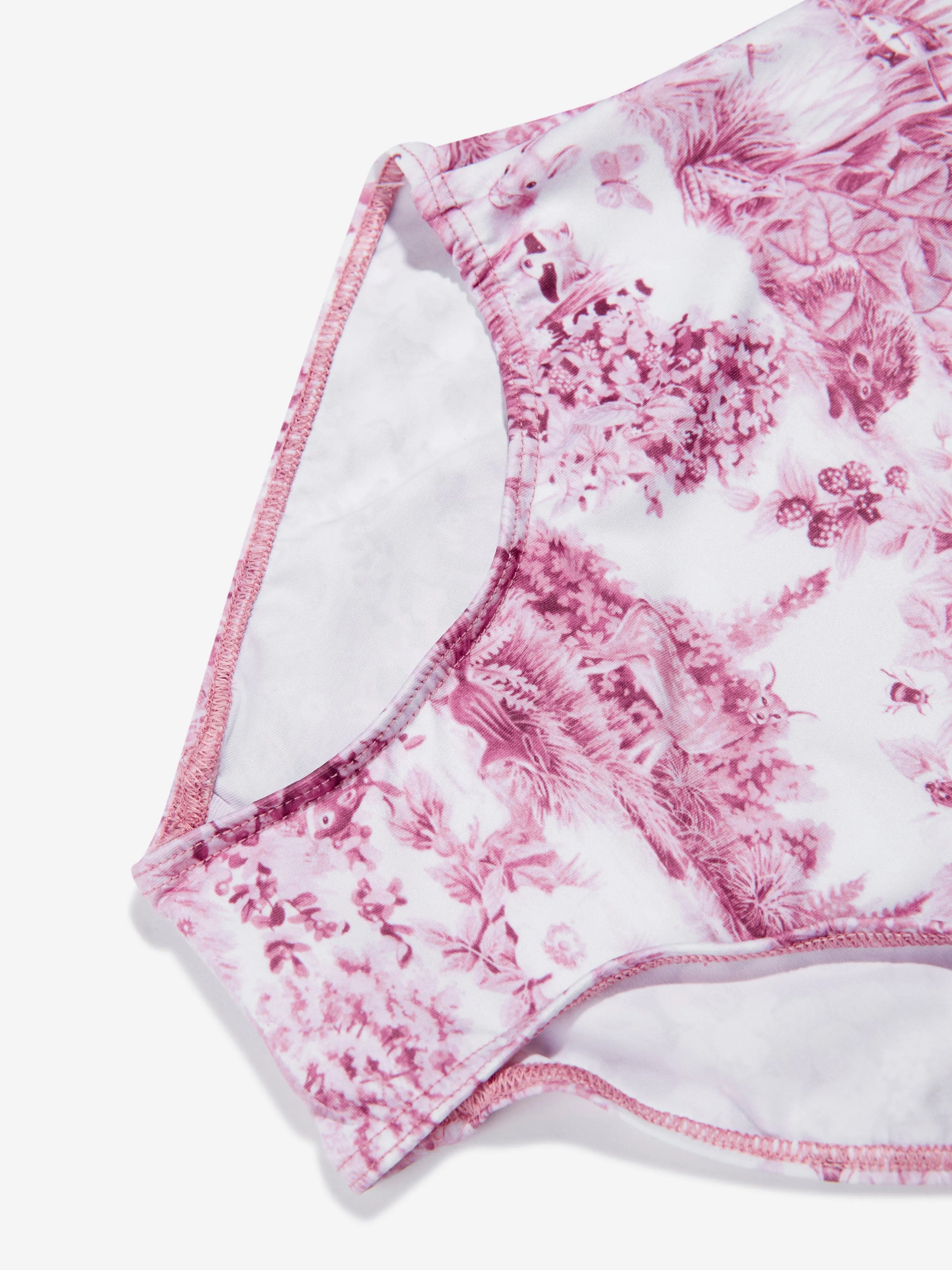 Selini Action Girls Toile de Jouy Swimsuit in Pink