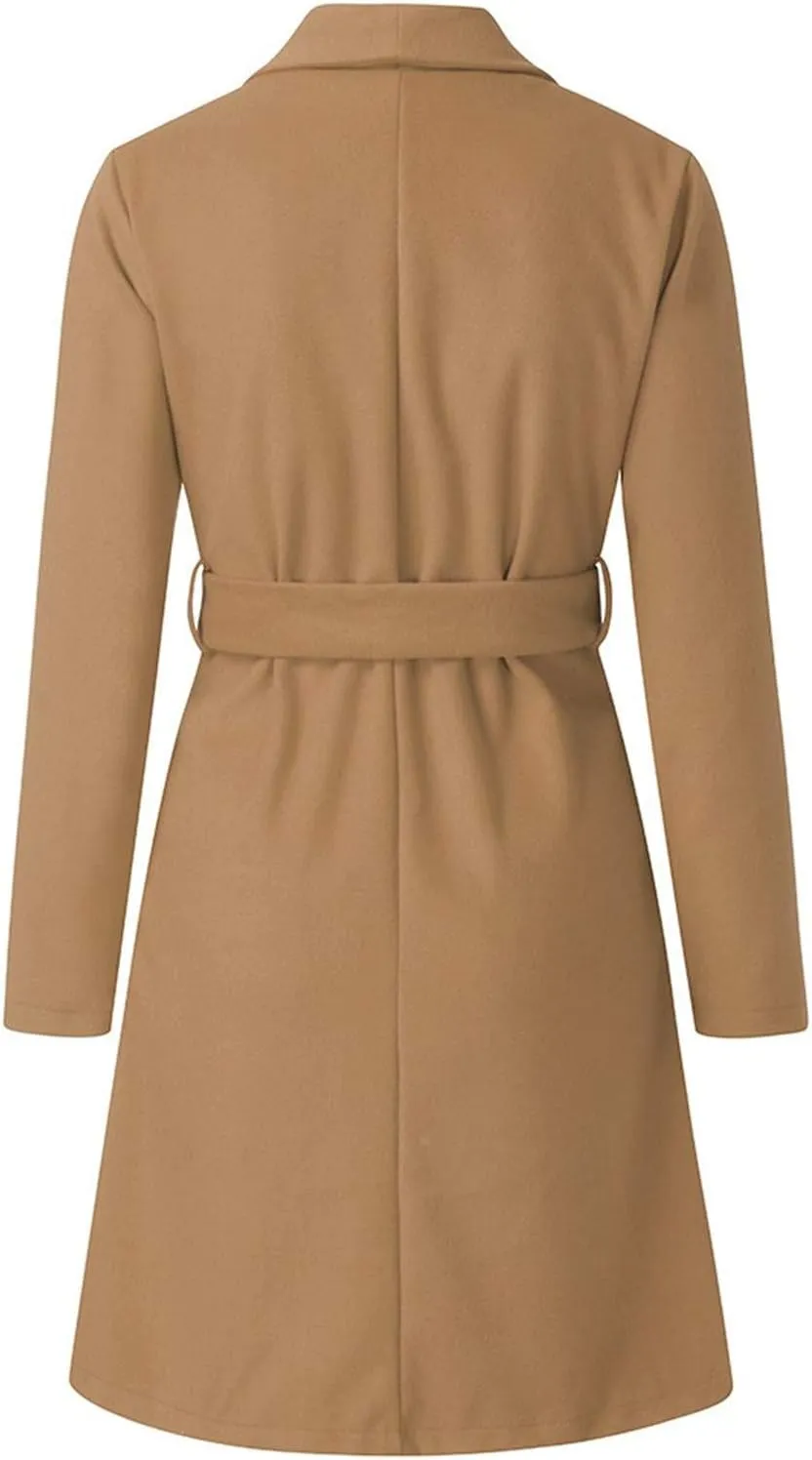 SHAOBGE Cute Trench Coats for Women Women Long Sleeve Hairy Open Front Short Cardigan Suit Jacket Long Jackets for Women
