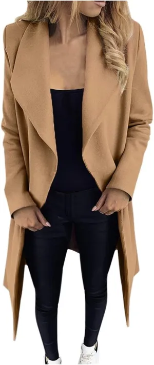 SHAOBGE Cute Trench Coats for Women Women Long Sleeve Hairy Open Front Short Cardigan Suit Jacket Long Jackets for Women