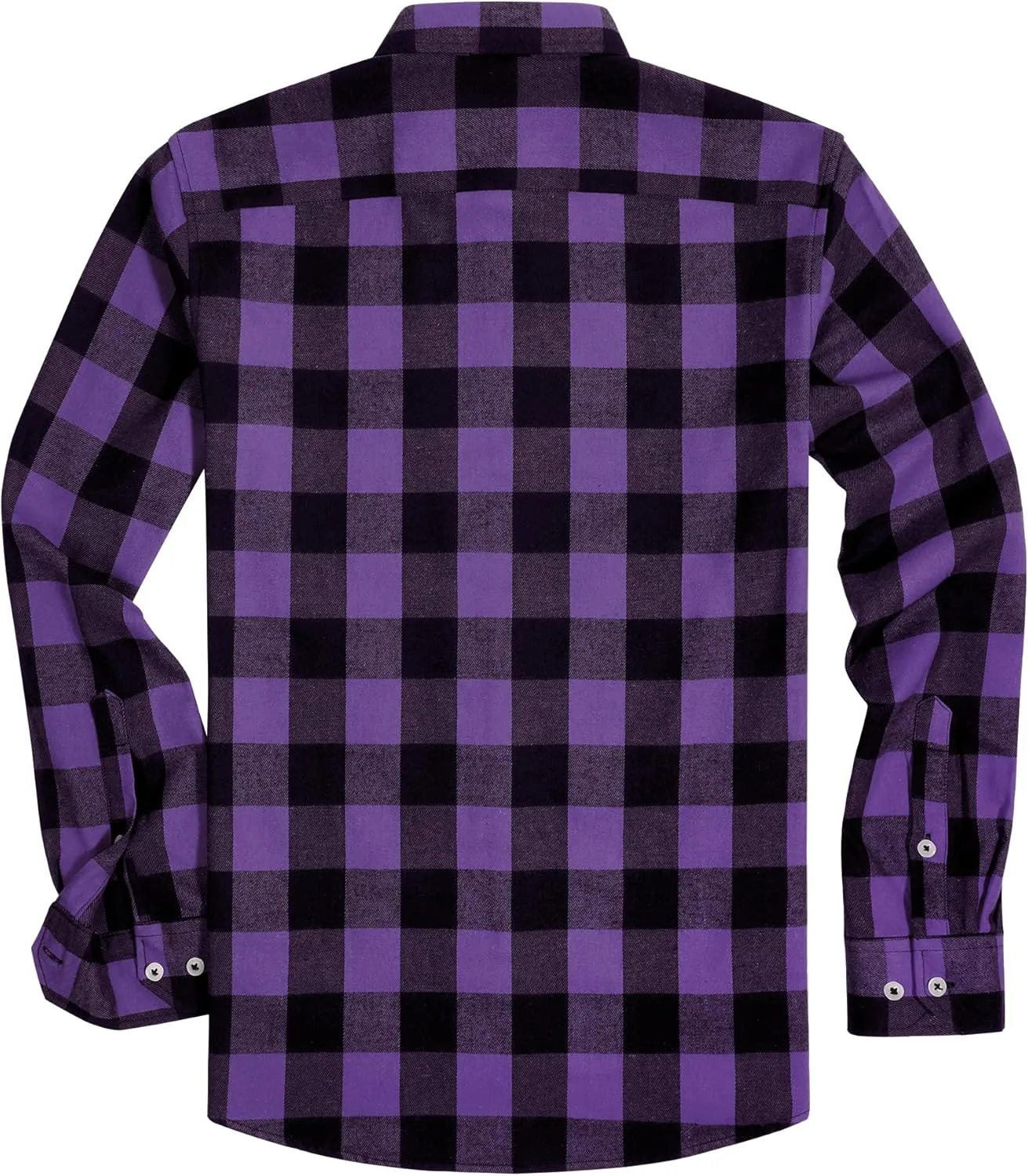 siliteelon Men's Long Sleeve Casual Plaid Flannel Shirt