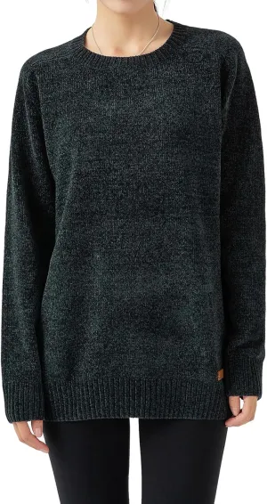 Simple&Opulence Women's Chenille Sweater Crewneck Long Sleeve Pullover Ribbed Cuff Hem Round Neck Jumper Tops