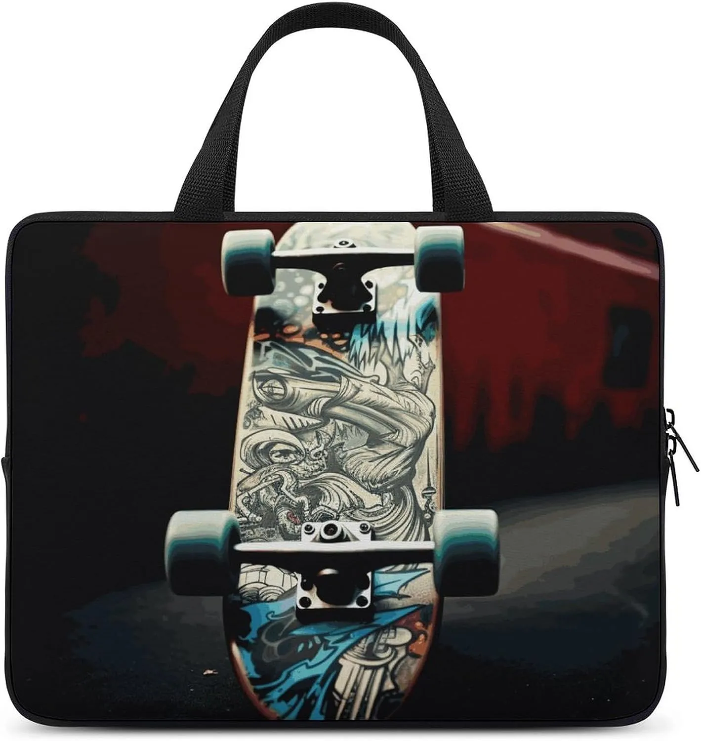 Skate Boards Laptop Bag Durable Laptop Sleeve Water-Resistant Notebook Bag for Computer Or Tablet