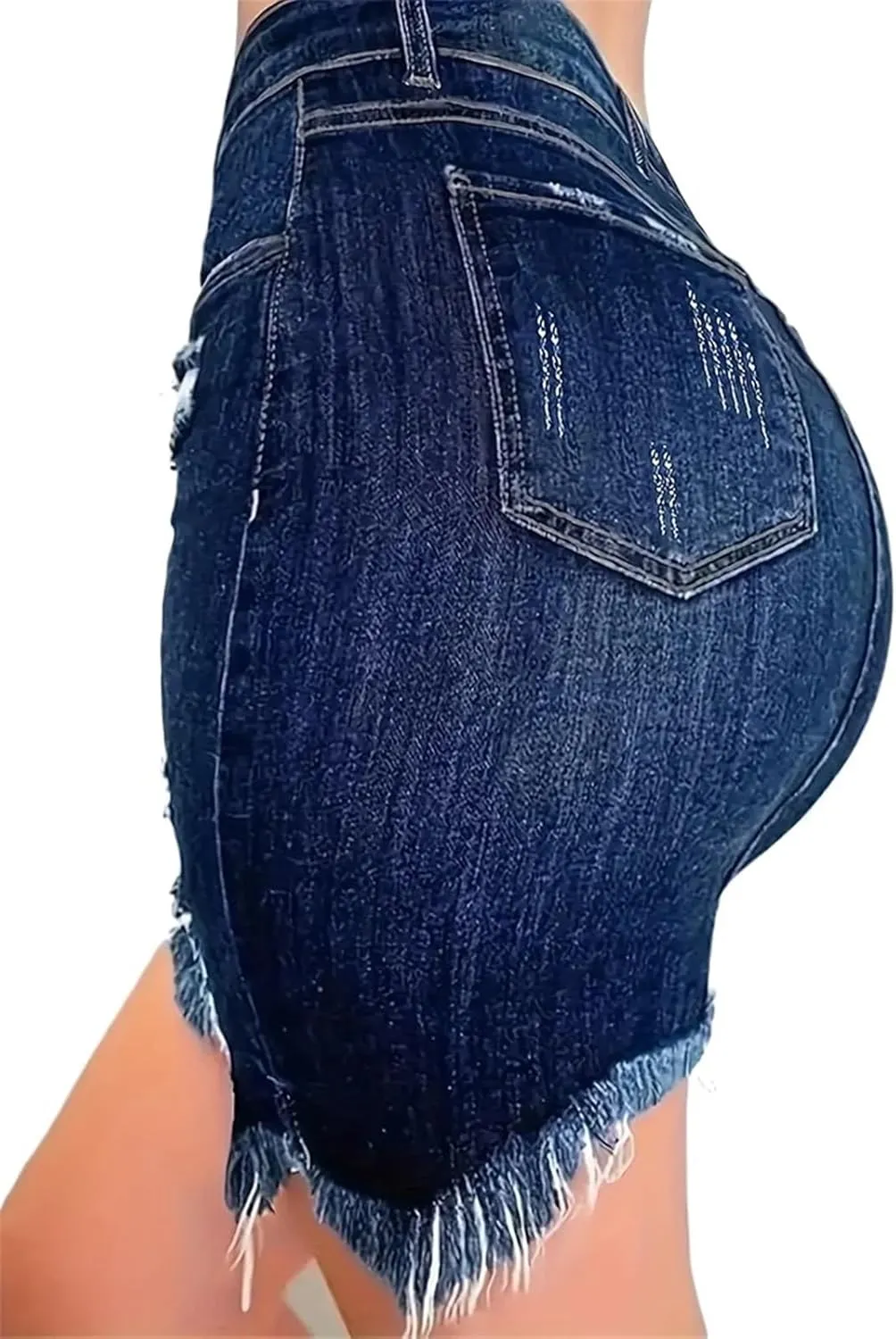 Skirt Denim mini skirt, women's slim fit, short pencil wrapped buttocks, denim skirt, women's clothing(Medium), Blue