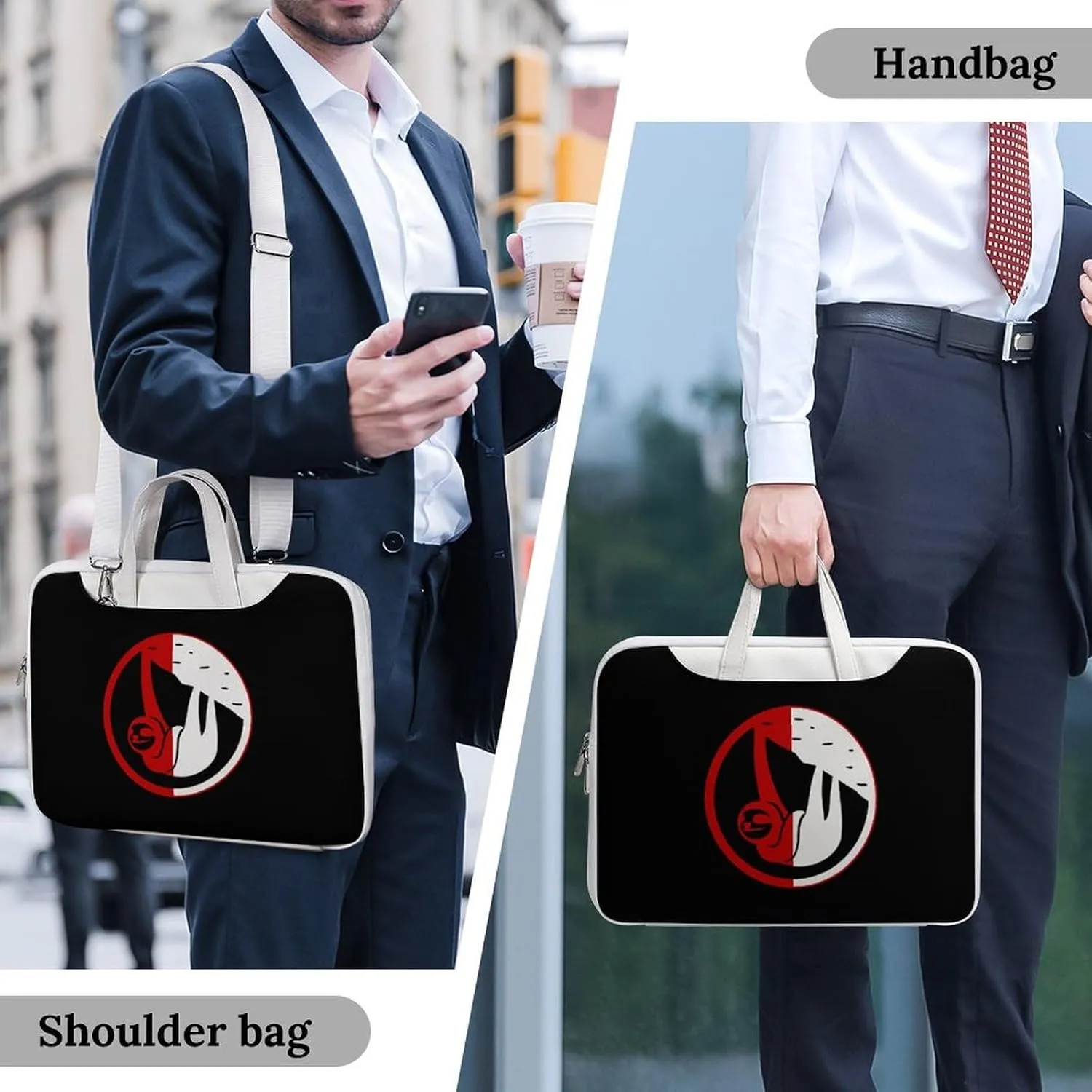 Sloth Leather Bag Laptop Case Slim Water Resistant Computer Bags with Handle Briefcase for Work