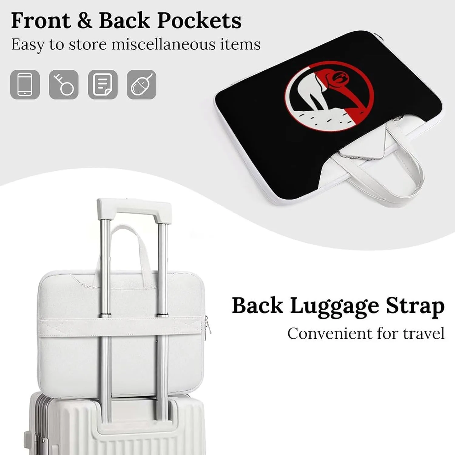 Sloth Leather Bag Laptop Case Slim Water Resistant Computer Bags with Handle Briefcase for Work