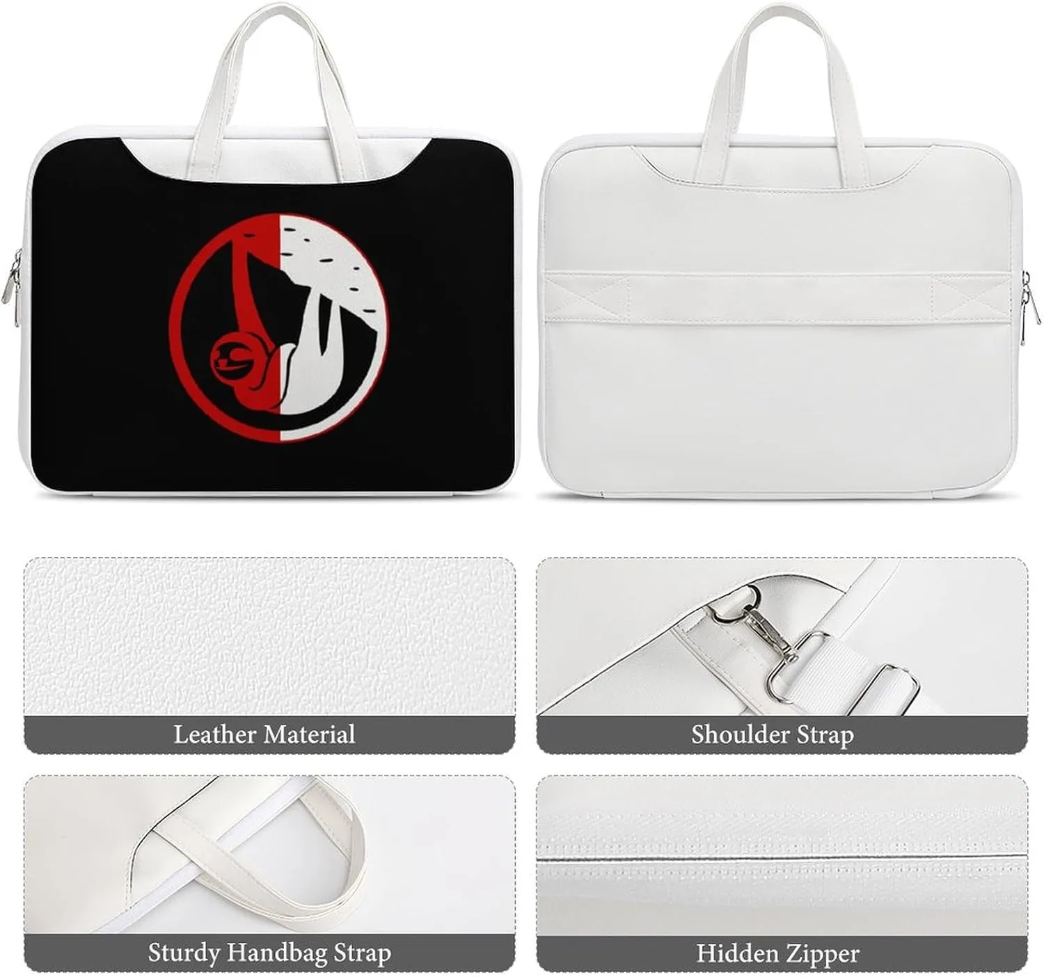 Sloth Leather Bag Laptop Case Slim Water Resistant Computer Bags with Handle Briefcase for Work