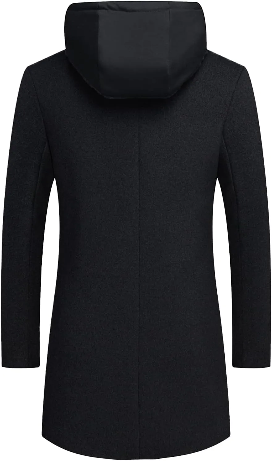 SOMTHRON Mens Trench Coat Winter Wool Blend jacket Overcoat long Top Coat Warm Pea Coat
