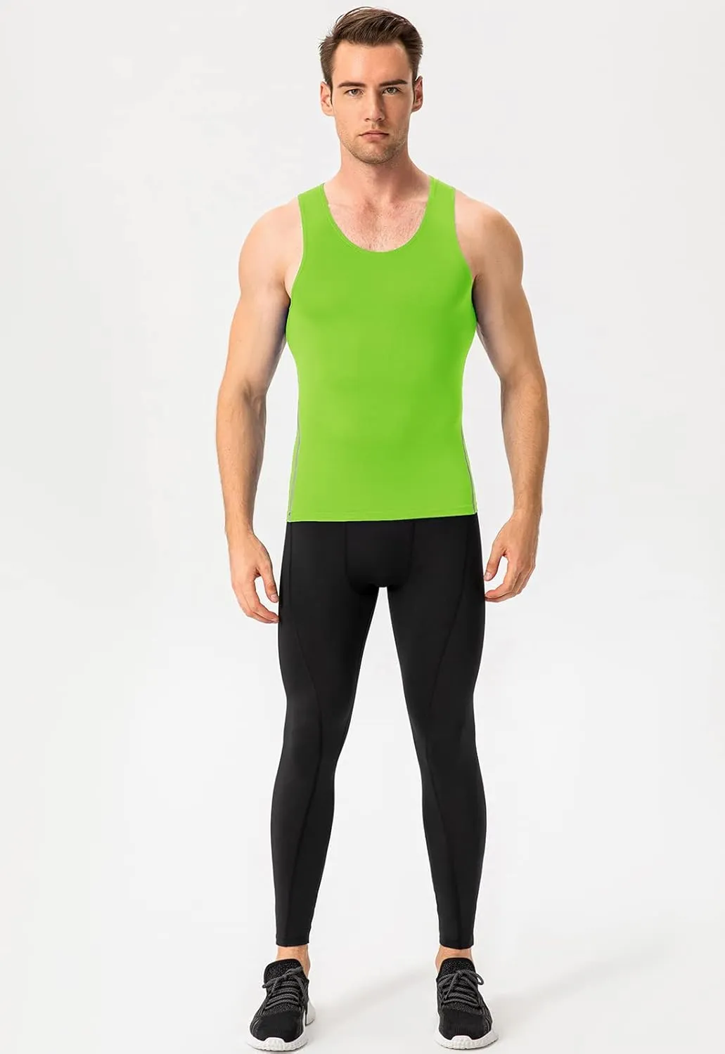 SPVISE 1 or 3 Pack Men's Compression Shirts Sleeveless Tank Top Dry Fit Athletic Workout Sports Running Base Layer Undershirt