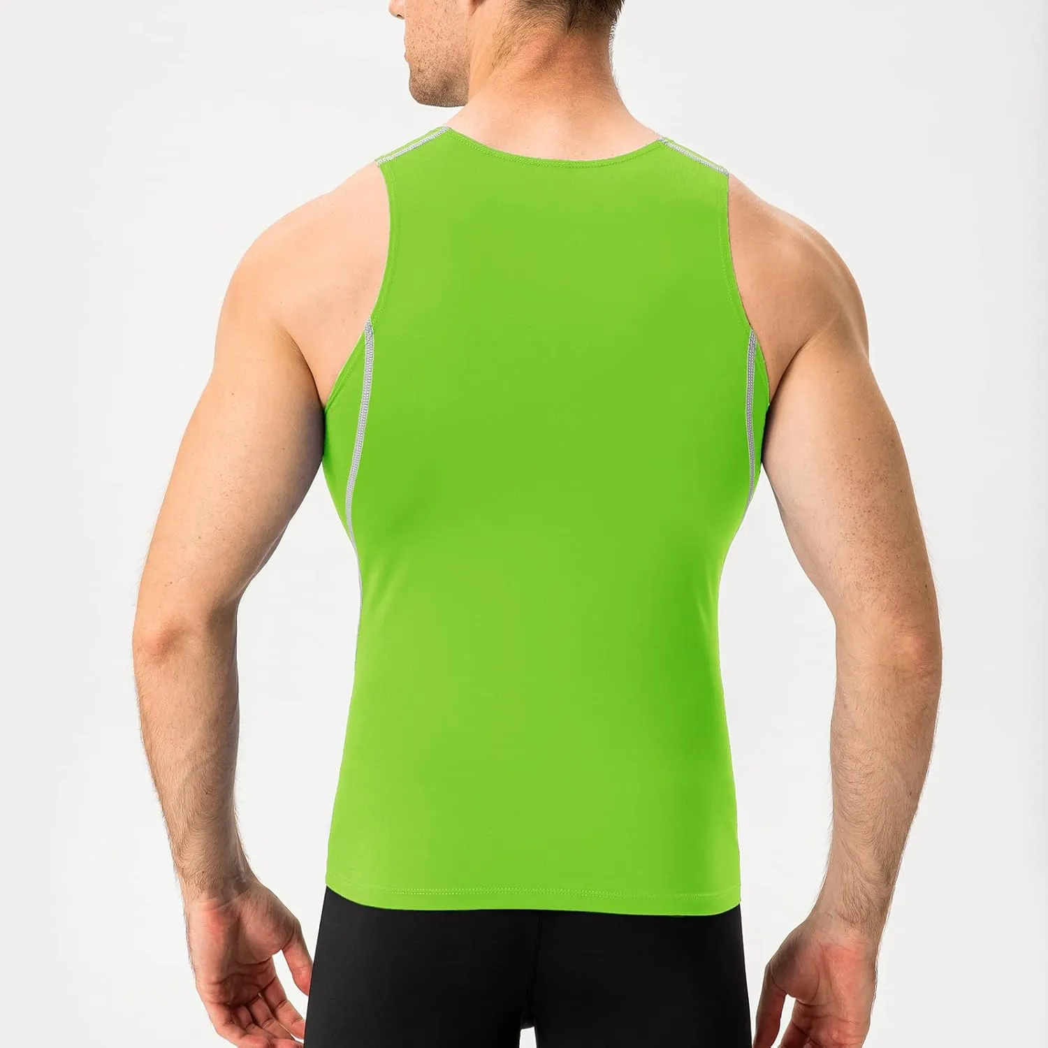 SPVISE 1 or 3 Pack Men's Compression Shirts Sleeveless Tank Top Dry Fit Athletic Workout Sports Running Base Layer Undershirt