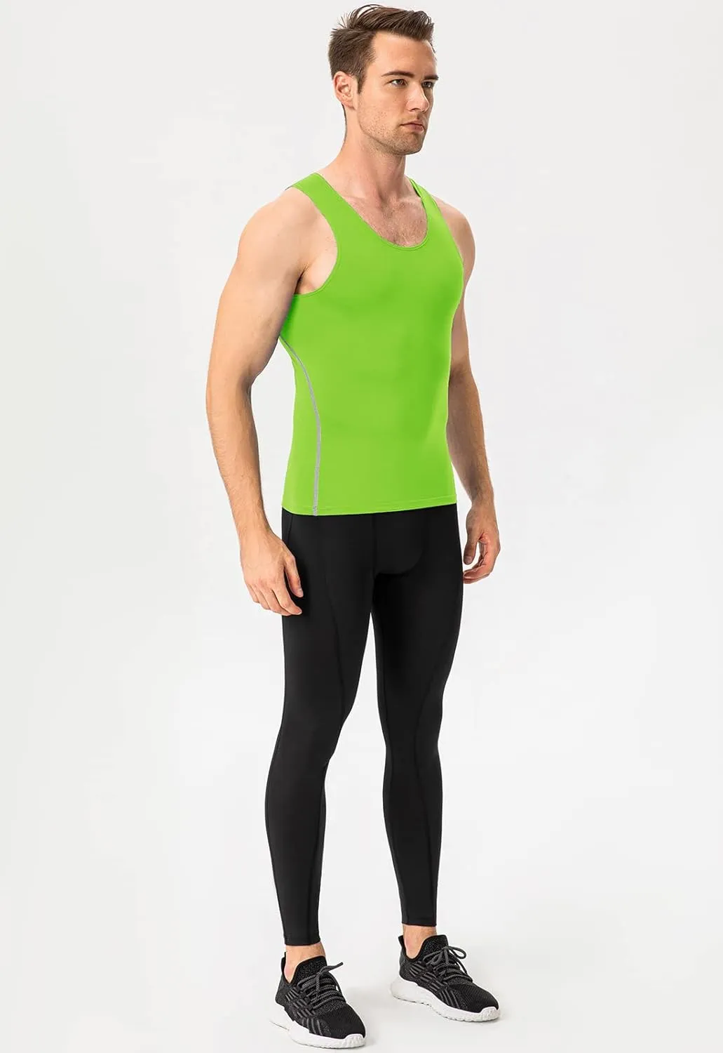 SPVISE 1 or 3 Pack Men's Compression Shirts Sleeveless Tank Top Dry Fit Athletic Workout Sports Running Base Layer Undershirt