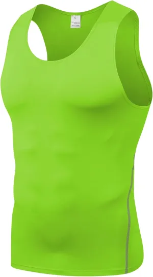 SPVISE 1 or 3 Pack Men's Compression Shirts Sleeveless Tank Top Dry Fit Athletic Workout Sports Running Base Layer Undershirt