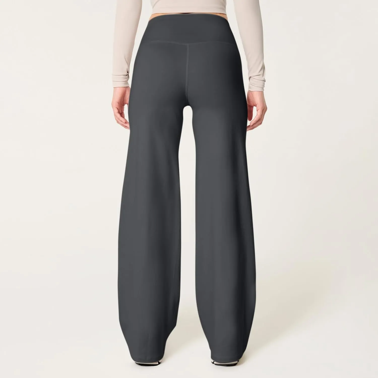 Stretch Womens Yoga Pants Elastic High Waisted Lounge Pants Slim Fit Leggings Wide Leg Sweatpants Straight Leg Casual Pants