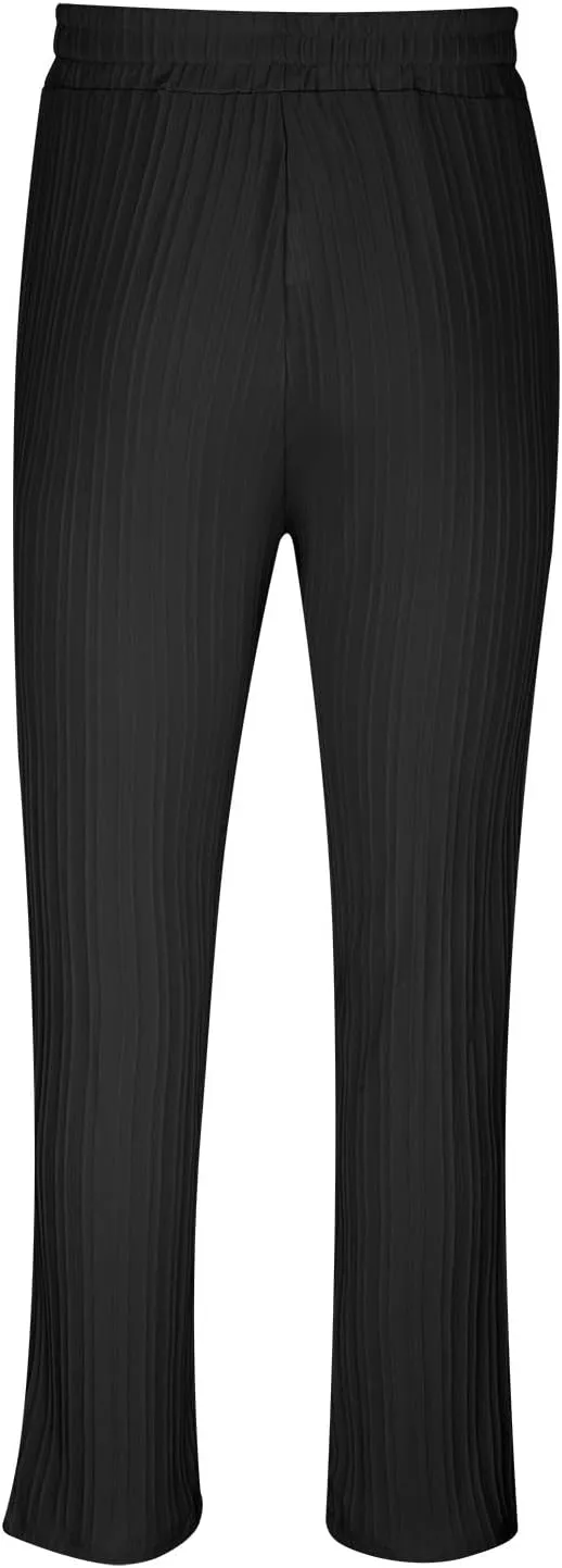 Striped Dress Pants Men Slim Fit Elastic Waist Lounge Pants Plus Size Summer Lightweight Trousers Casual Comfy Pants