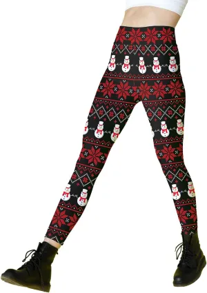 Sugar Skull Leggings - Soft Brushed High Waisted Halloween & Christmas Leggings for Women