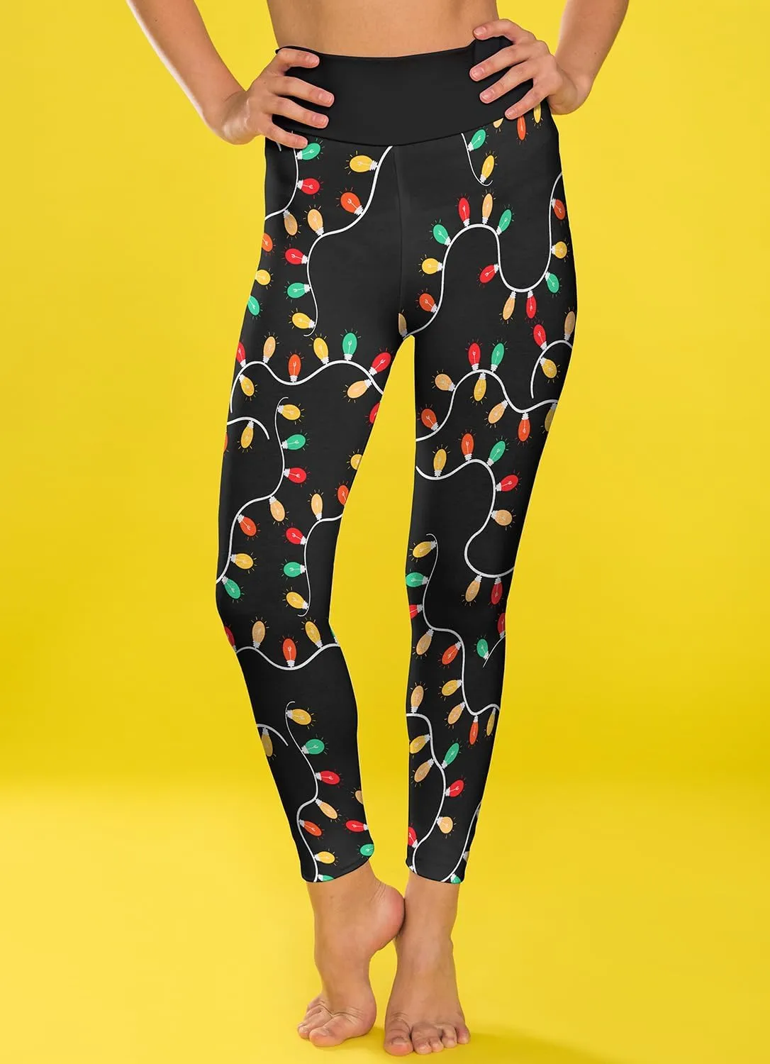 Sugar Skull Leggings - Soft Brushed High Waisted Halloween & Christmas Leggings for Women