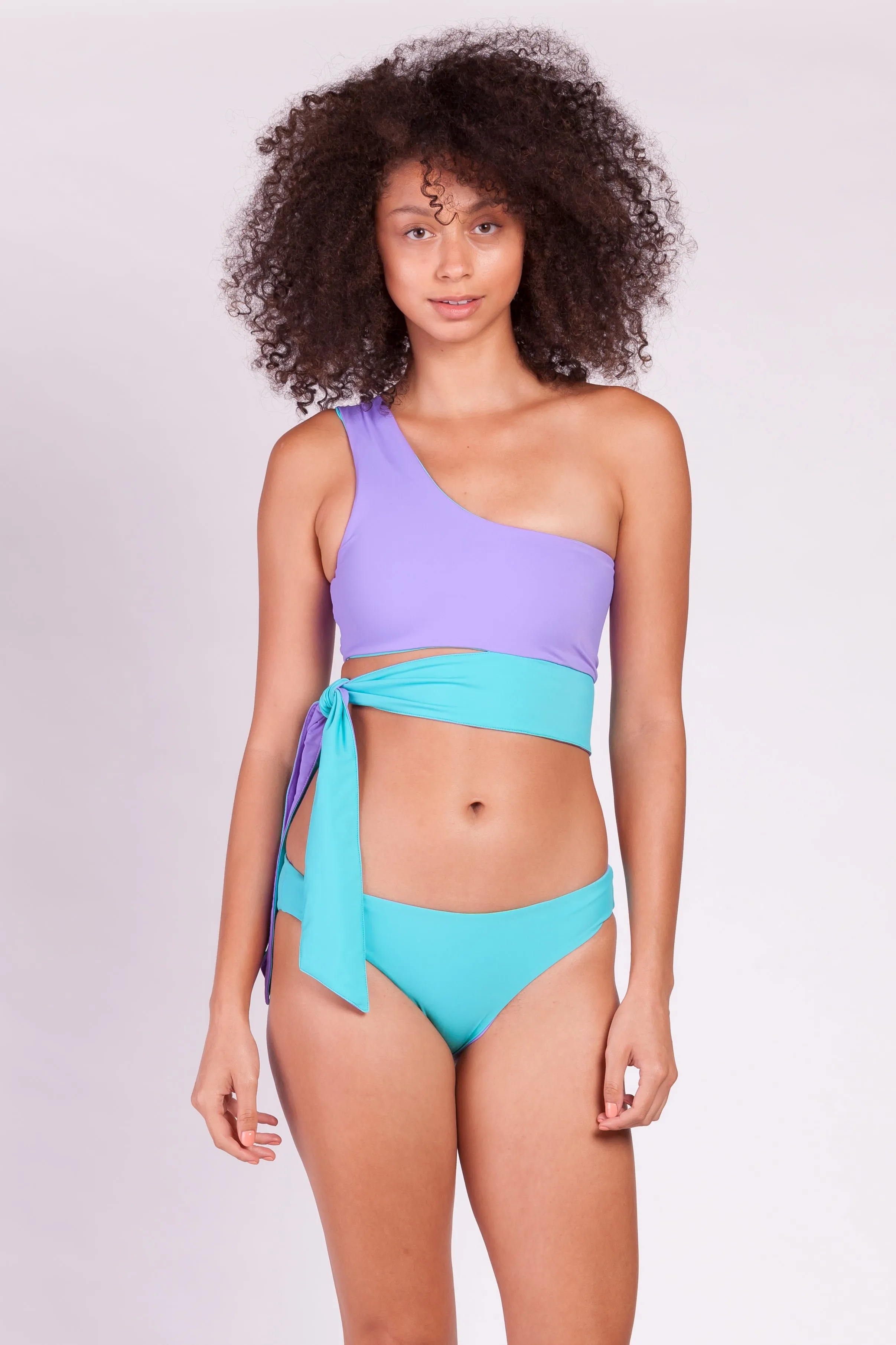 Surf Souleil Goddess Color-Block Bikini Top