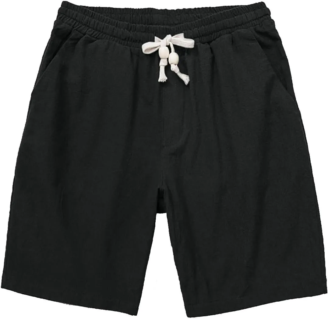 Swim Trunks Men Male Summer Cotton Linen Loose Five Pants Men's Large Beach Mens Swimming