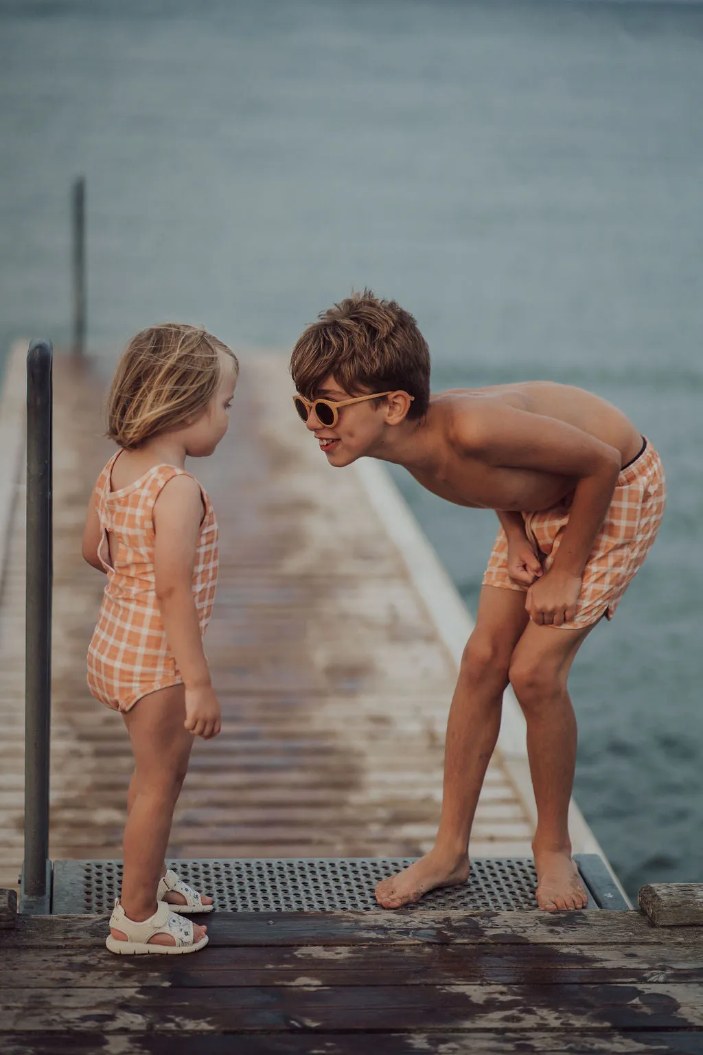 Swim Trunks | UPF   Recycled - Buckwheat Plaid
