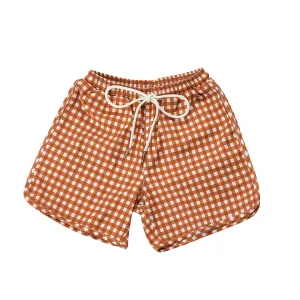 Swim Trunks | UPF   Recycled - Sienna Gingham