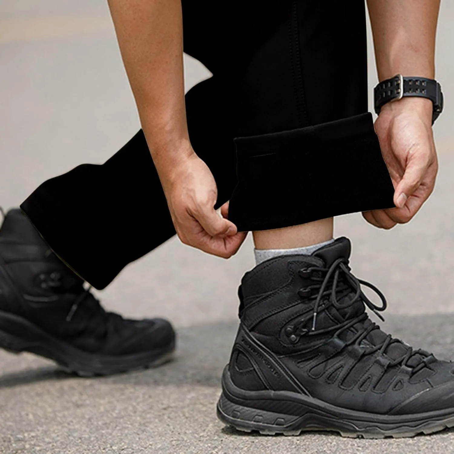 Tactical Pants Men Waterproof Fleece Lined Work Pants Ripstop Slim Fit Cargo Pants with Zipper Pockets Snow Ski Pants