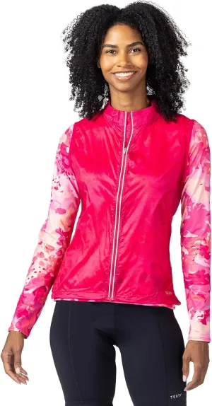 Terry Mistral Vest - Womens Cycling Jersey, Packable Hi-Vis Windproof Water Resistant Sleeveless Bike Vest