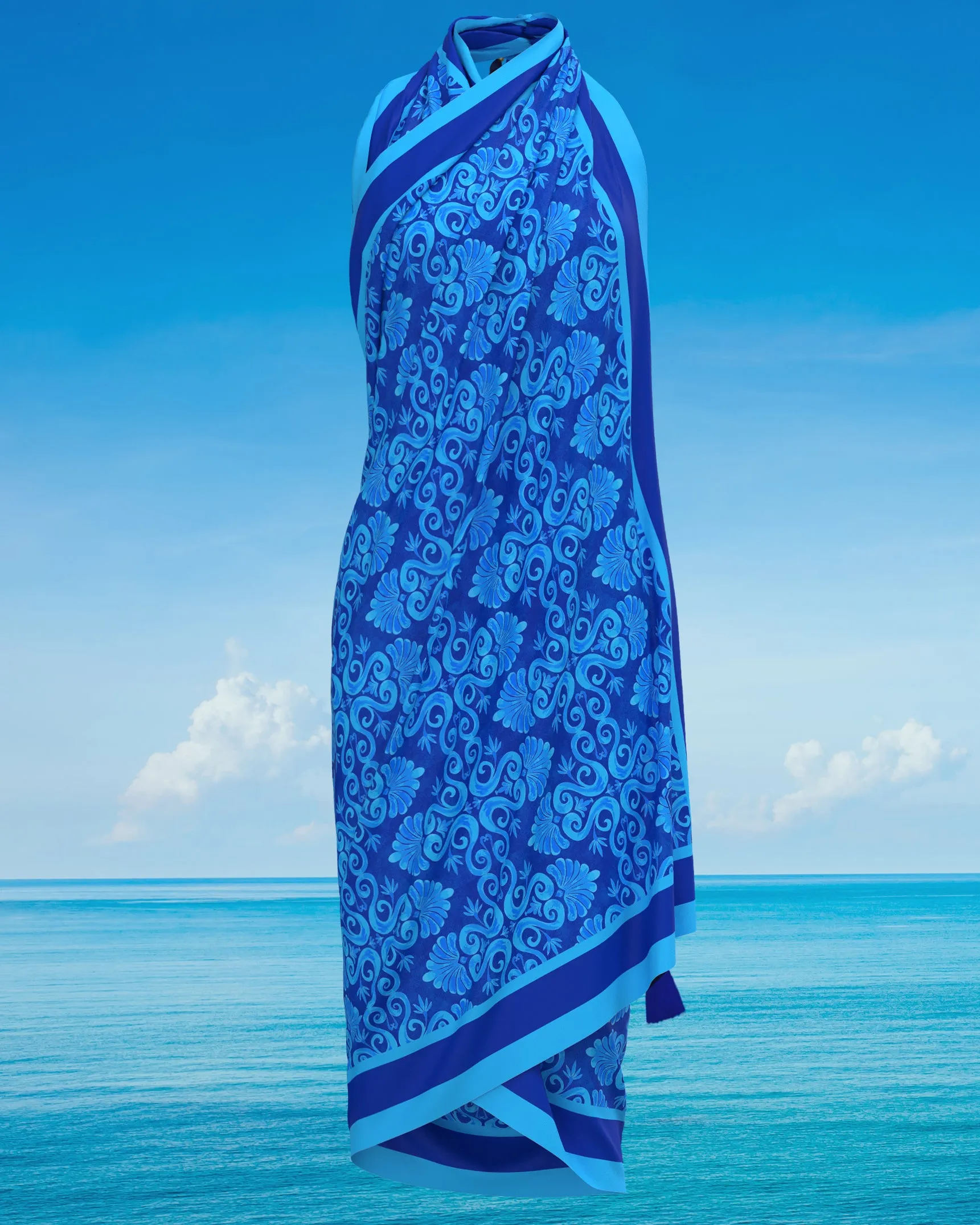 Thetis Organic Cotton Pareo in Mediterranean Blue