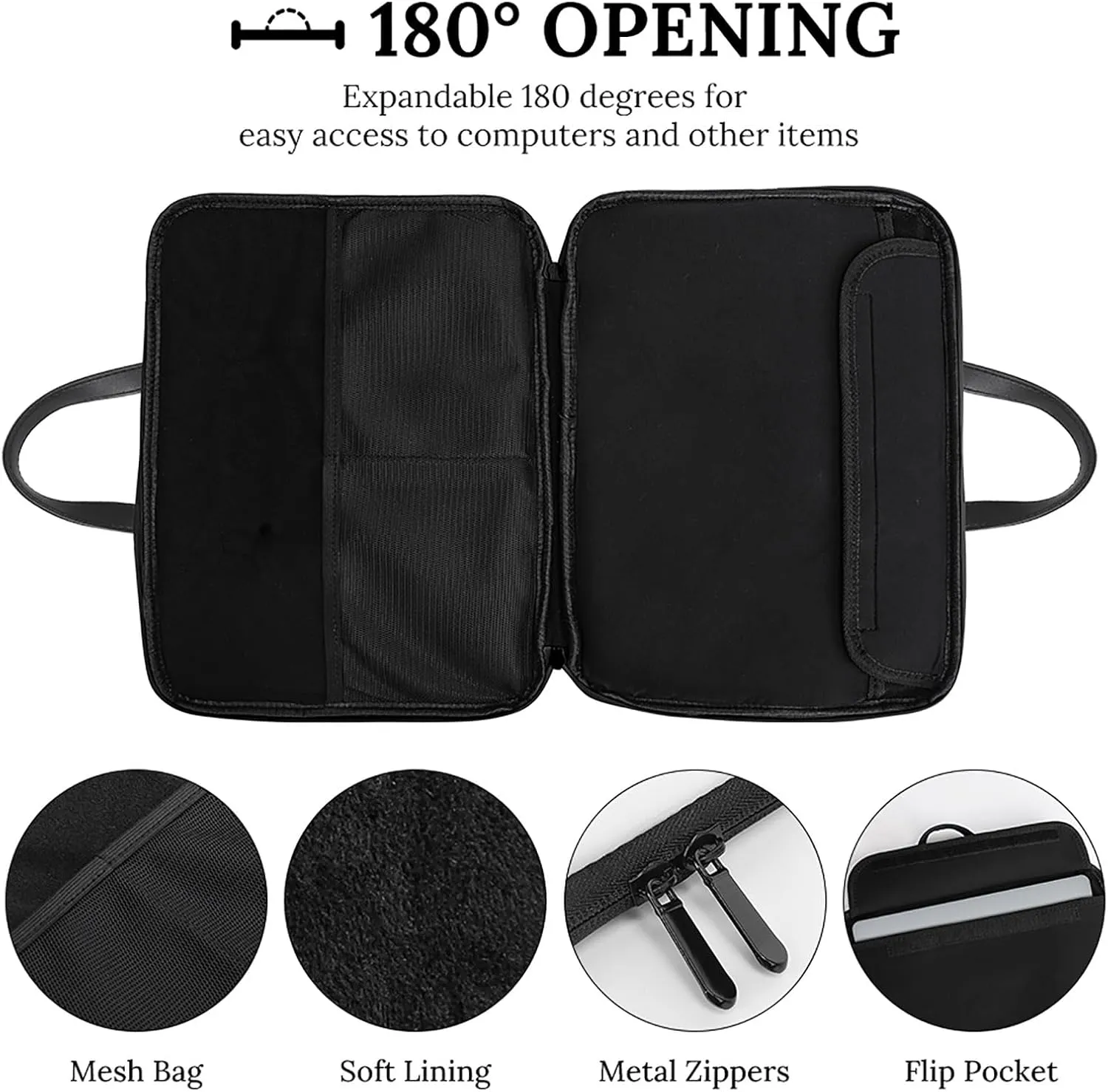 Thunderbolt Leather Bag Laptop Case Slim Water Resistant Computer Bags with Handle Briefcase for Work