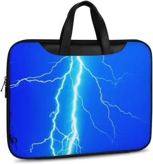 Thunderbolt Leather Bag Laptop Case Slim Water Resistant Computer Bags with Handle Briefcase for Work